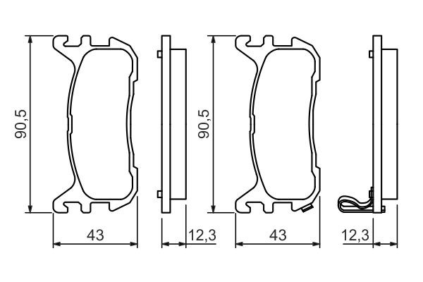 BOSCH Bremsbelagsatz, Scheibenbremse