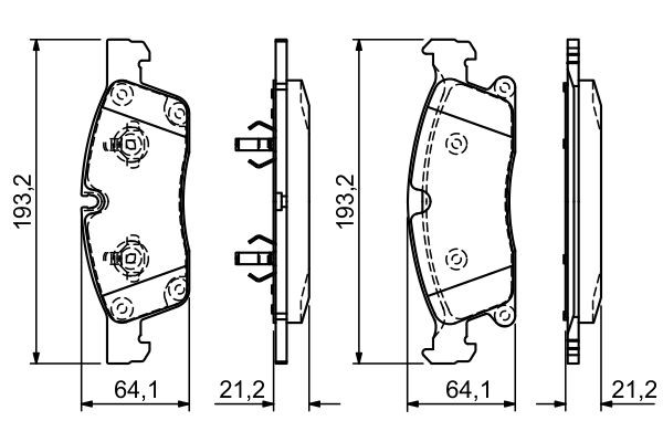 BOSCH Bremsbelagsatz, Scheibenbremse