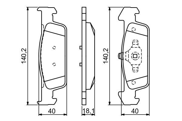BOSCH Bremsbelagsatz, Scheibenbremse