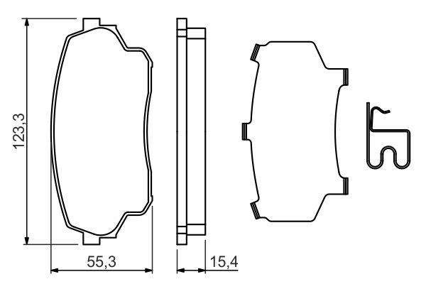 BOSCH Bremsbelagsatz, Scheibenbremse