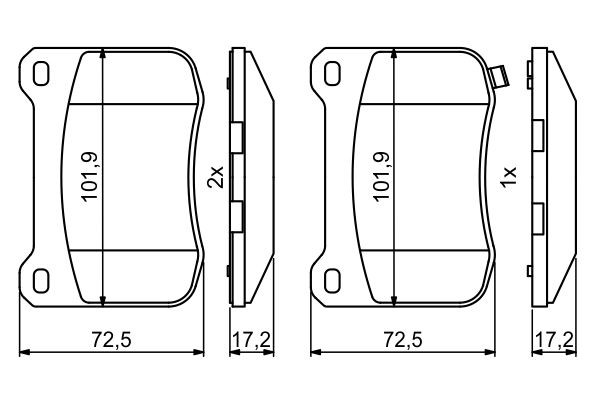 BOSCH Bremsbelagsatz, Scheibenbremse