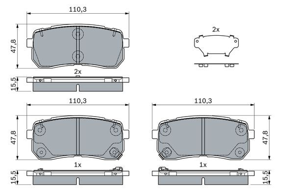BOSCH Bremsbelagsatz, Scheibenbremse