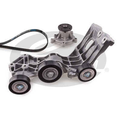 GATES Wasserpumpe + Keilrippenriemensatz