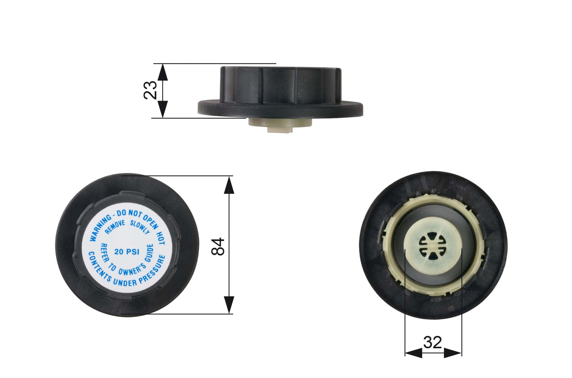 GATES Verschlussdeckel, Kühlmittelbehälter