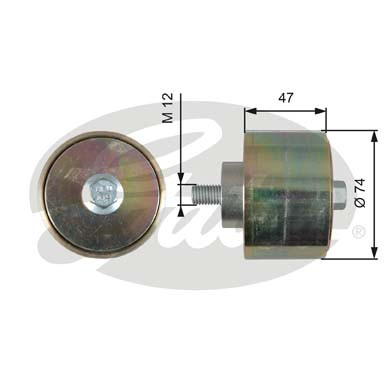 GATES Umlenk-/Führungsrolle, Keilrippenriemen