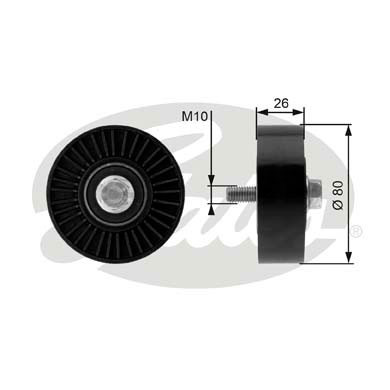 GATES Umlenk-/Führungsrolle, Keilrippenriemen