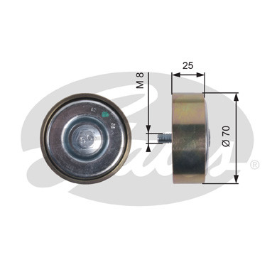 GATES Umlenk-/Führungsrolle, Keilrippenriemen