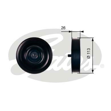 GATES Umlenk-/Führungsrolle, Keilrippenriemen