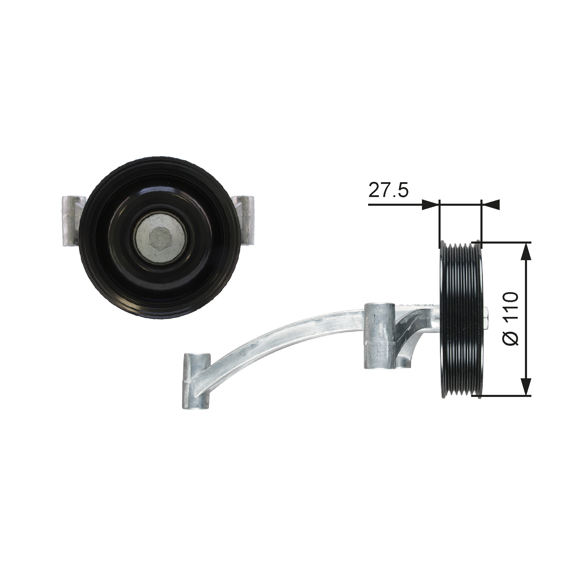 GATES Umlenk-/Führungsrolle, Keilrippenriemen