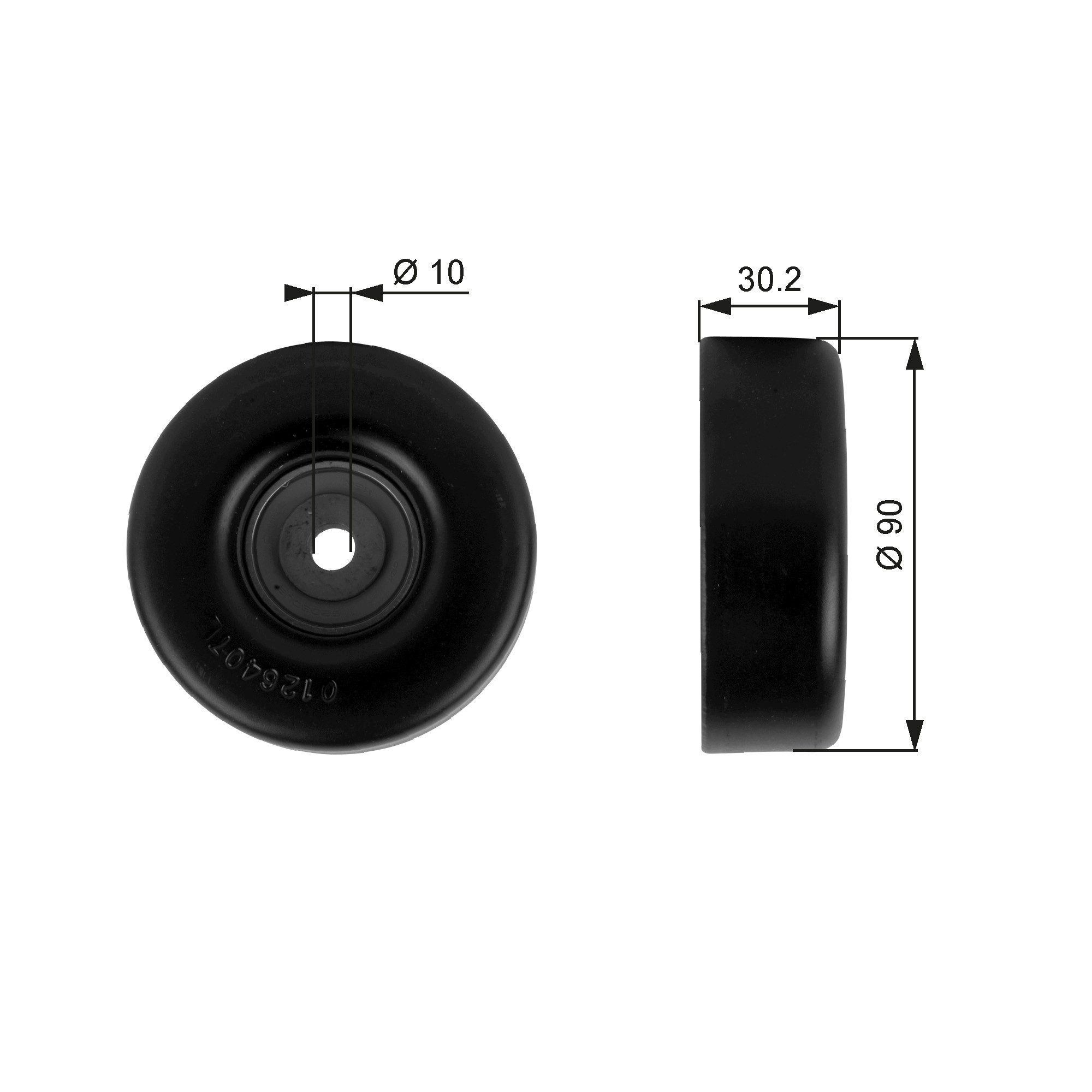 GATES Umlenk-/Führungsrolle, Keilrippenriemen