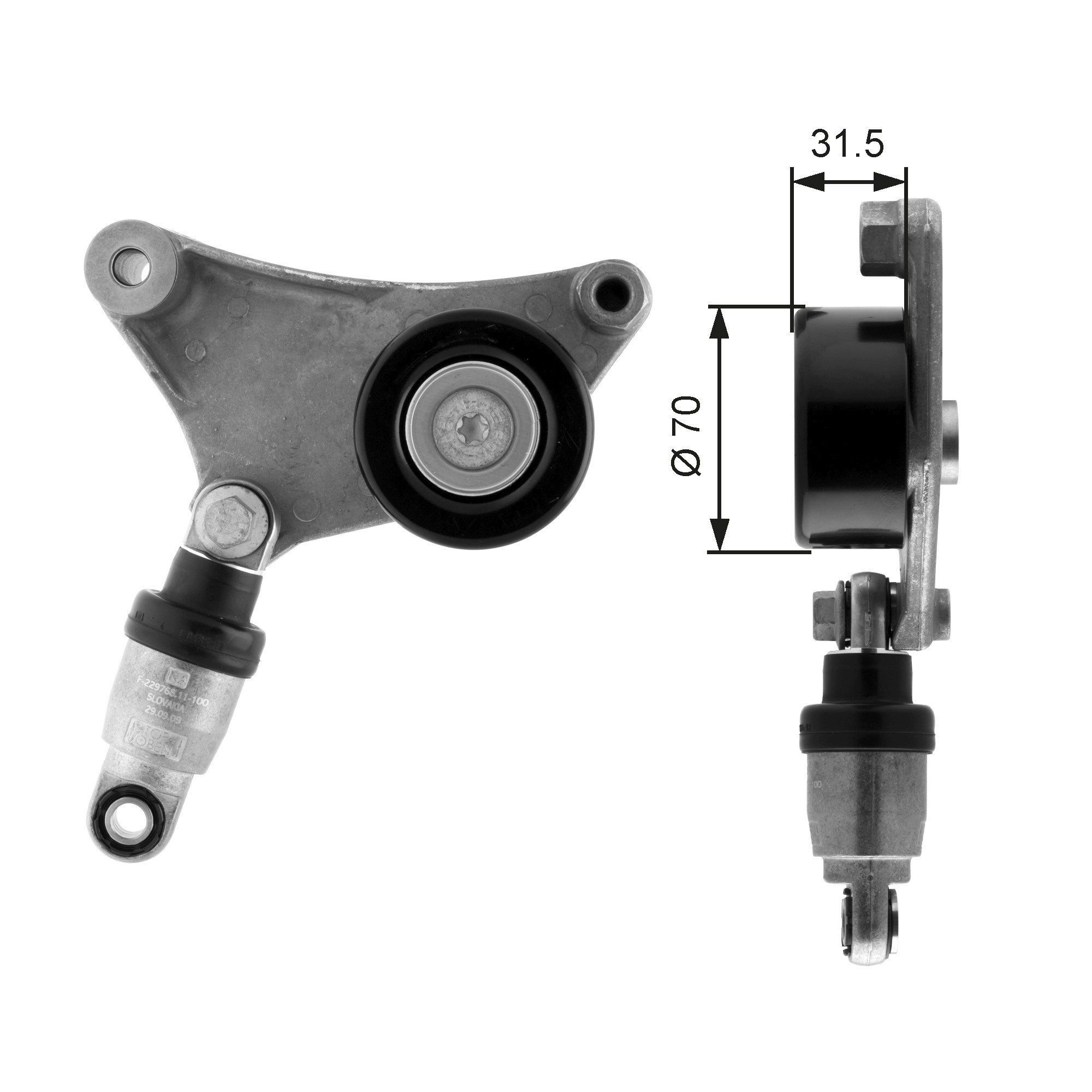 GATES Spannrolle, Keilrippenriemen