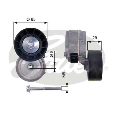 GATES Spannrolle, Keilrippenriemen GATES Spannrolle, Keilrippenriemen