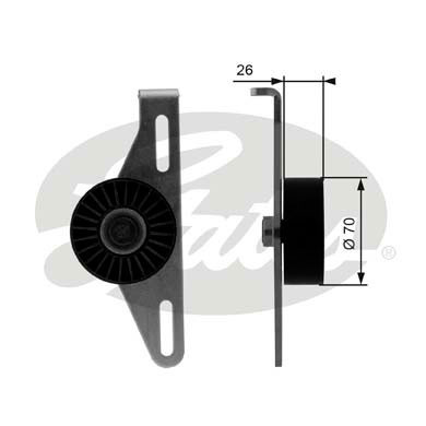 GATES Spannrolle, Keilrippenriemen GATES Spannrolle, Keilrippenriemen