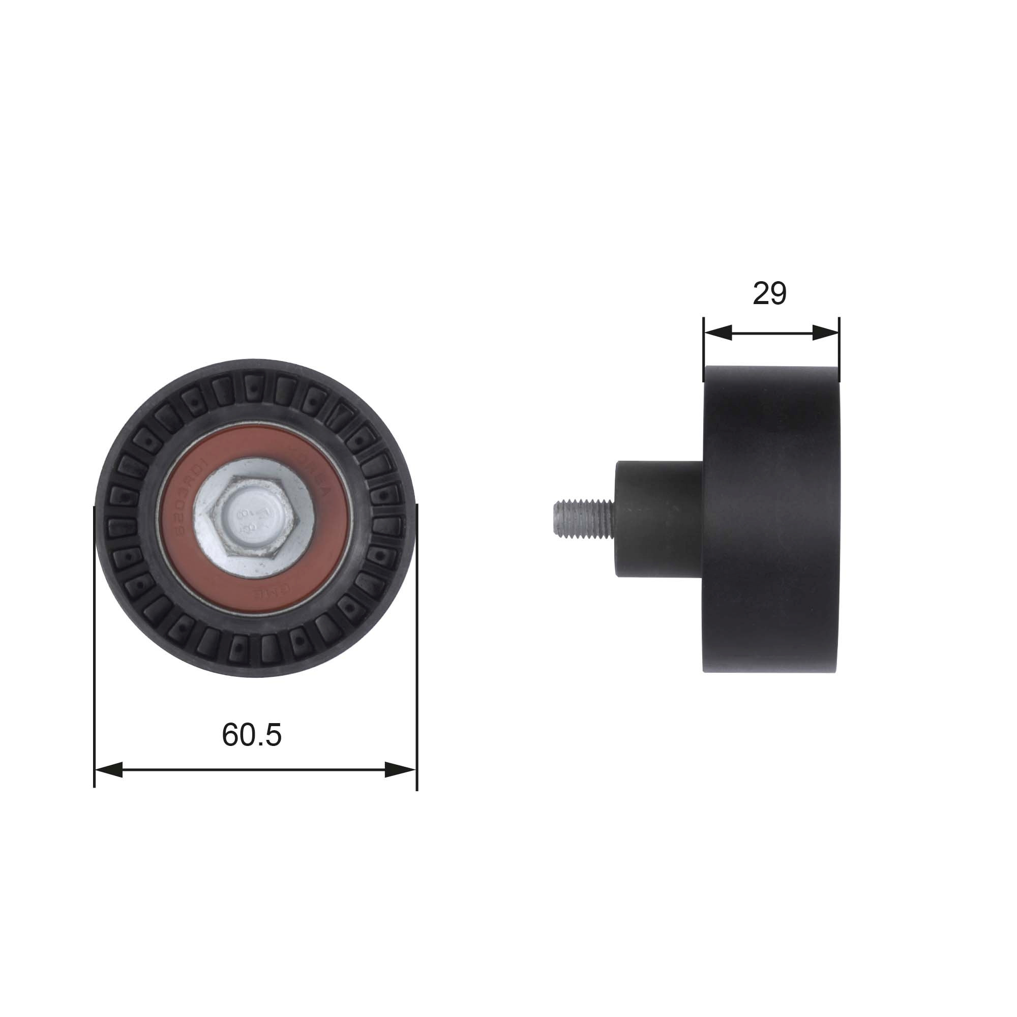 GATES Umlenk-/Führungsrolle, Zahnriemen