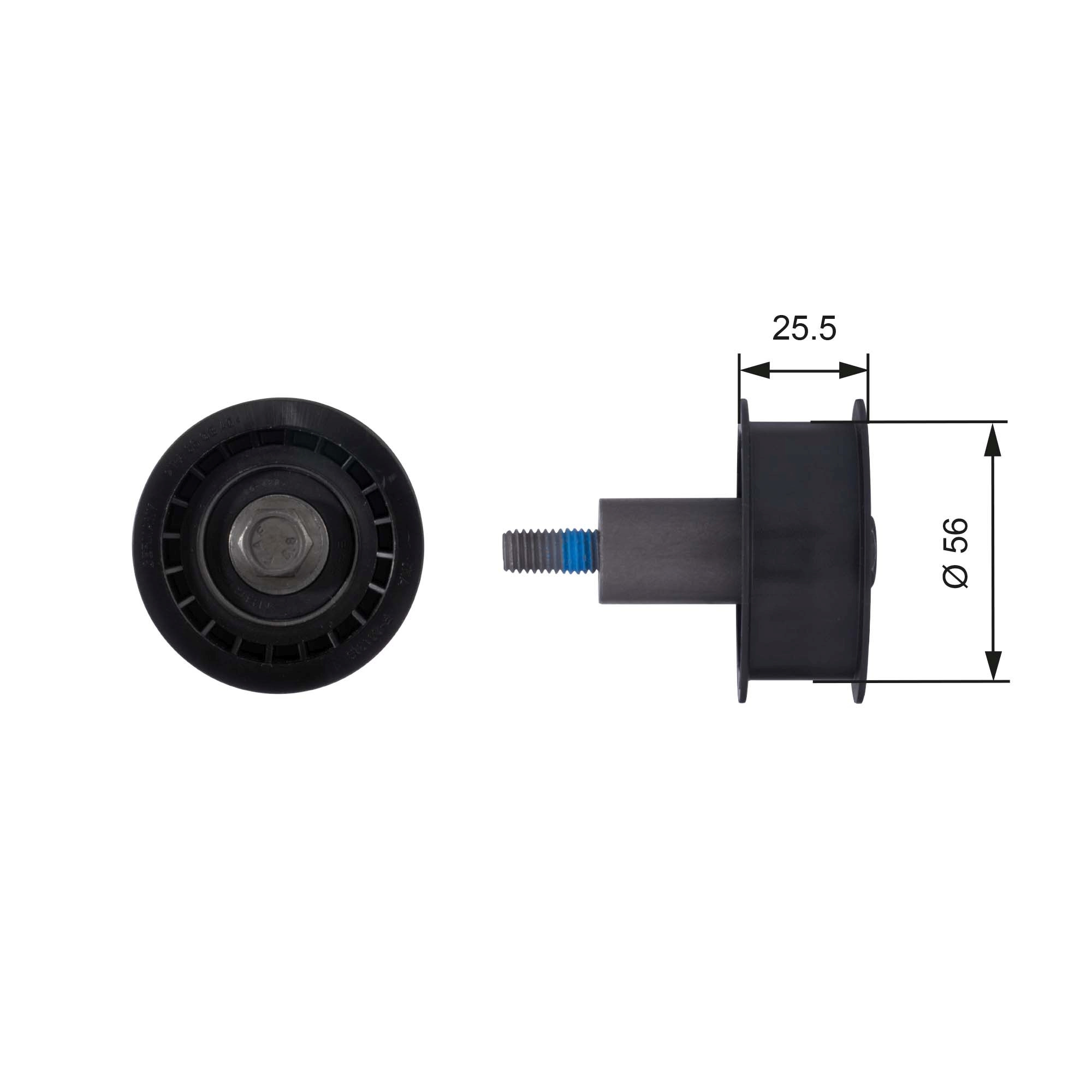 GATES Umlenk-/Führungsrolle, Zahnriemen