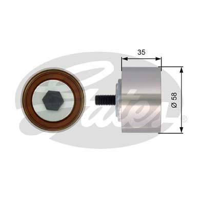 GATES Umlenk-/Führungsrolle, Zahnriemen