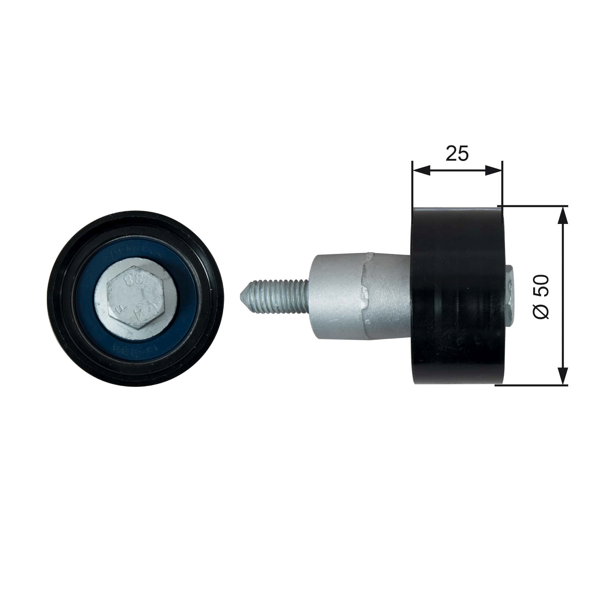 GATES Umlenk-/Führungsrolle, Zahnriemen