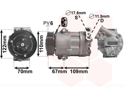 VAN WEZEL Kompressor, Klimaanlage