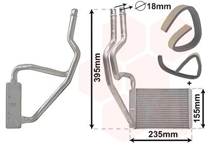 VAN WEZEL Wärmetauscher, Innenraumheizung