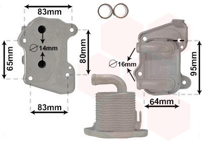 VAN WEZEL Ölkühler, Motoröl