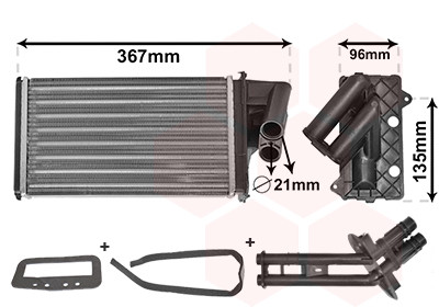 VAN WEZEL Wärmetauscher, Innenraumheizung