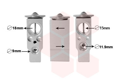 VAN WEZEL Expansionsventil, Klimaanlage