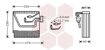 VAN WEZEL Verdampfer, Klimaanlage