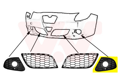 VAN WEZEL Lüftungsgitter, Stoßfänger