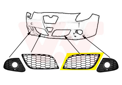 VAN WEZEL Lüftungsgitter, Stoßfänger
