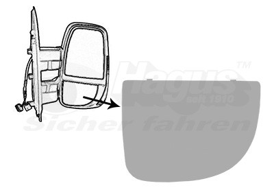 VAN WEZEL Spiegelglas, Außenspiegel