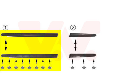 VAN WEZEL Zier-/Schutzleiste, Tür