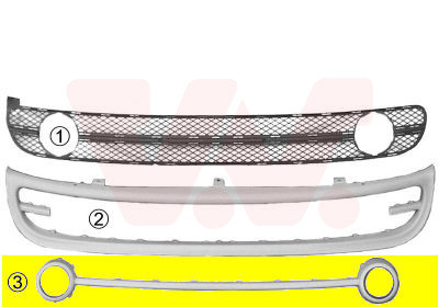 VAN WEZEL Lüftungsgitter, Stoßfänger