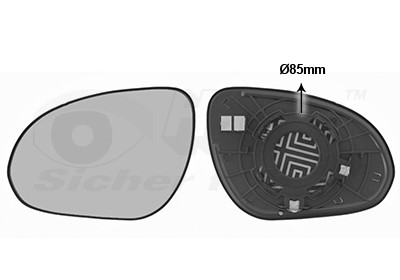 VAN WEZEL Spiegelglas, Außenspiegel