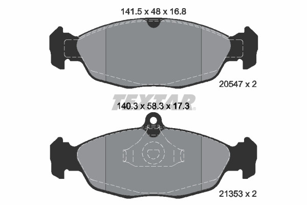 TEXTAR Bremsbelagsatz, Scheibenbremse