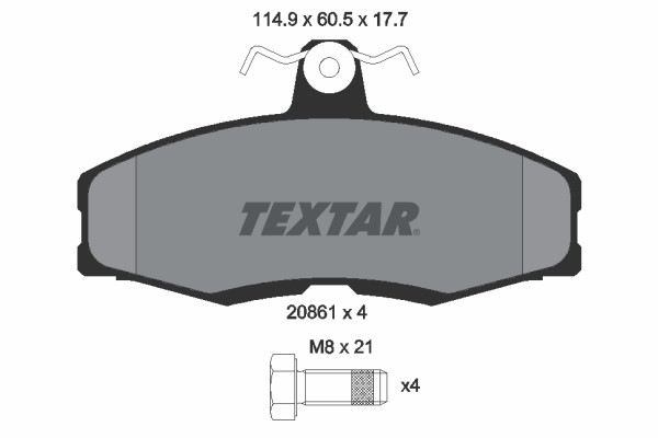 TEXTAR Bremsbelagsatz, Scheibenbremse
