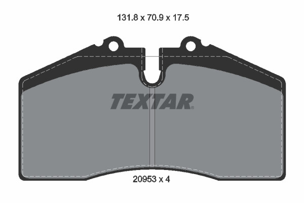 TEXTAR Bremsbelagsatz, Scheibenbremse