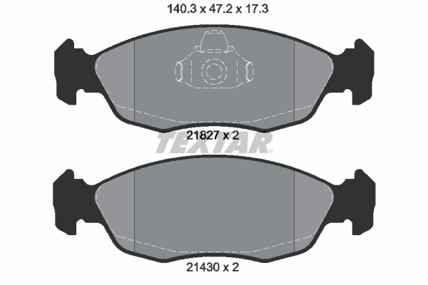 TEXTAR Bremsbelagsatz, Scheibenbremse