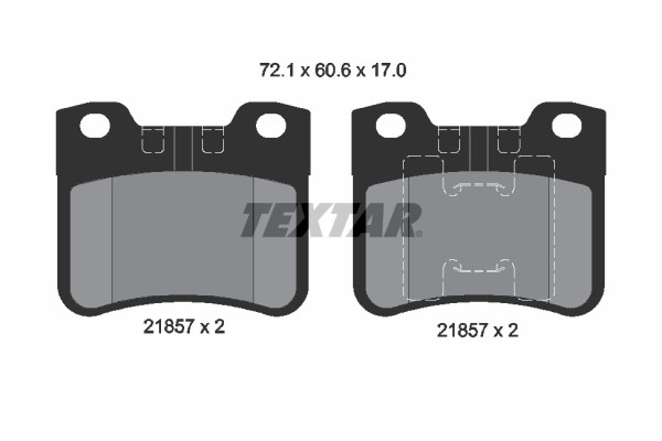 TEXTAR Bremsbelagsatz, Scheibenbremse