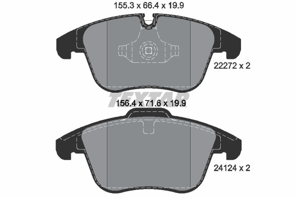 TEXTAR Bremsbelagsatz, Scheibenbremse