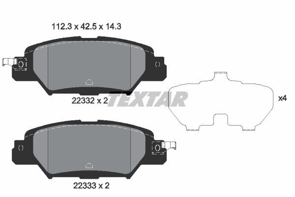 TEXTAR Bremsbelagsatz, Scheibenbremse