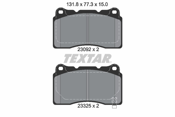 TEXTAR Bremsbelagsatz, Scheibenbremse