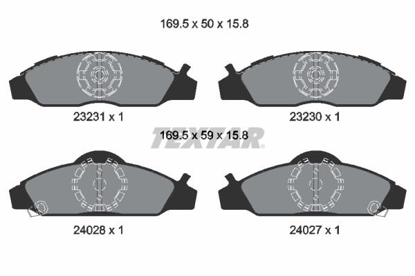 TEXTAR Bremsbelagsatz, Scheibenbremse