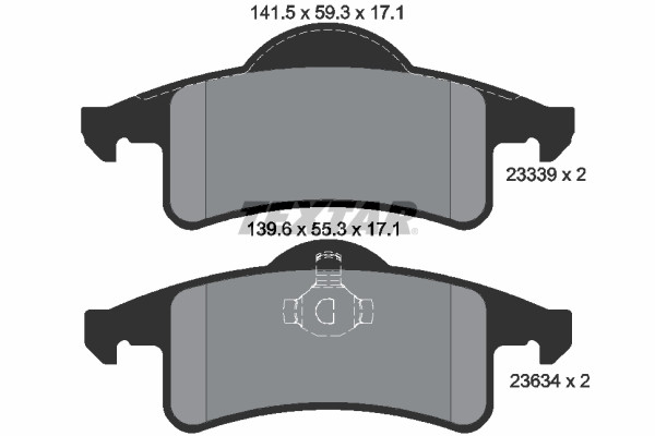 TEXTAR Bremsbelagsatz, Scheibenbremse