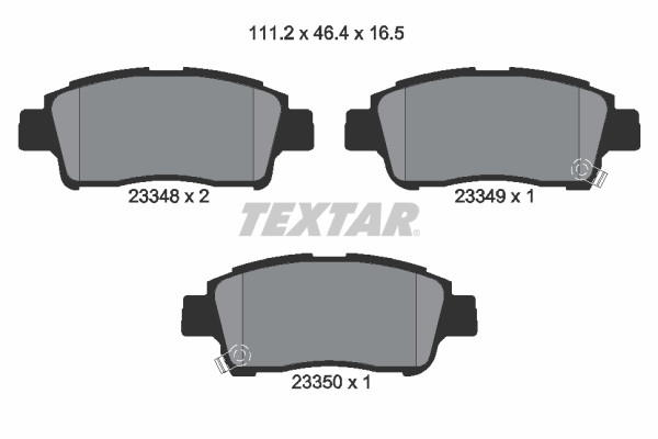 TEXTAR Bremsbelagsatz, Scheibenbremse