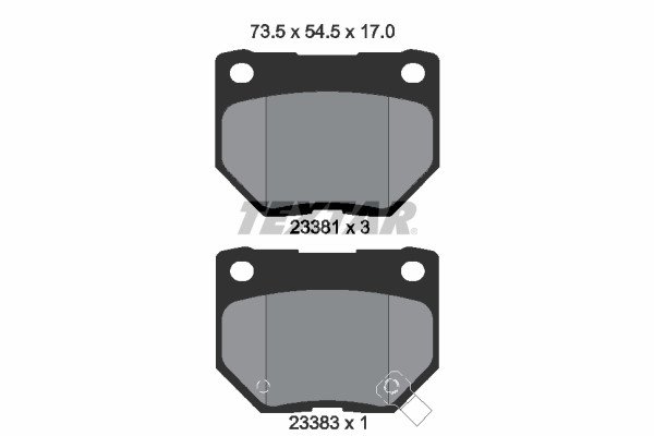 TEXTAR Bremsbelagsatz, Scheibenbremse