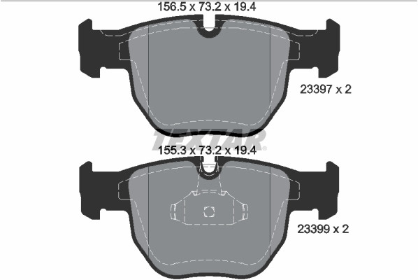 TEXTAR Bremsbelagsatz, Scheibenbremse