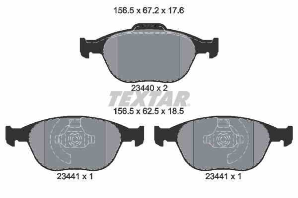 TEXTAR Bremsbelagsatz, Scheibenbremse