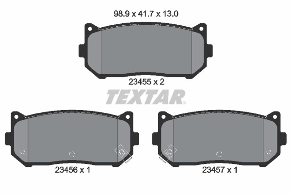 TEXTAR Bremsbelagsatz, Scheibenbremse
