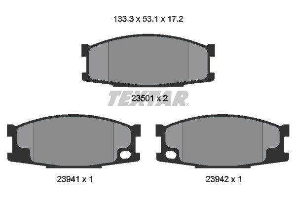 TEXTAR Bremsbelagsatz, Scheibenbremse