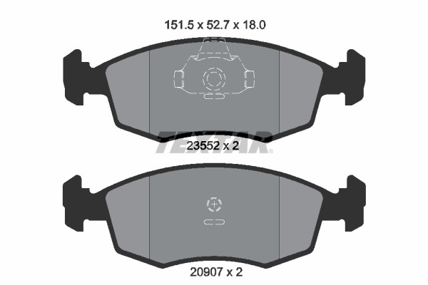 TEXTAR Bremsbelagsatz, Scheibenbremse